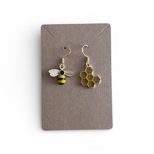 Bee and Honeycomb Earrings